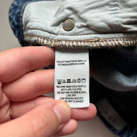 Free People We The Free Zip It Up Raw Hem Denim Mini‎ Skirt Size 27 - Picture 9 of 10